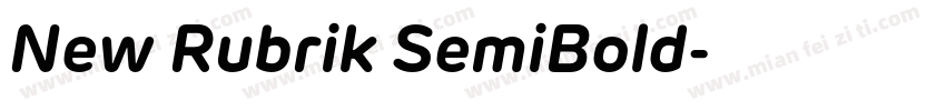 New Rubrik SemiBold字体转换